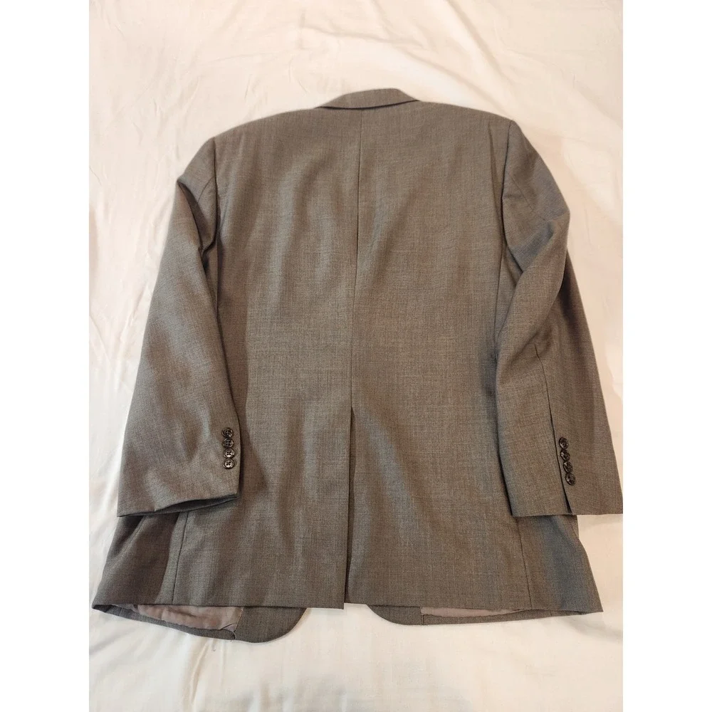 Jos A Banks‎ Men's Gray Wool Silk Sport Coat Size 44 Reg Classic Career Office